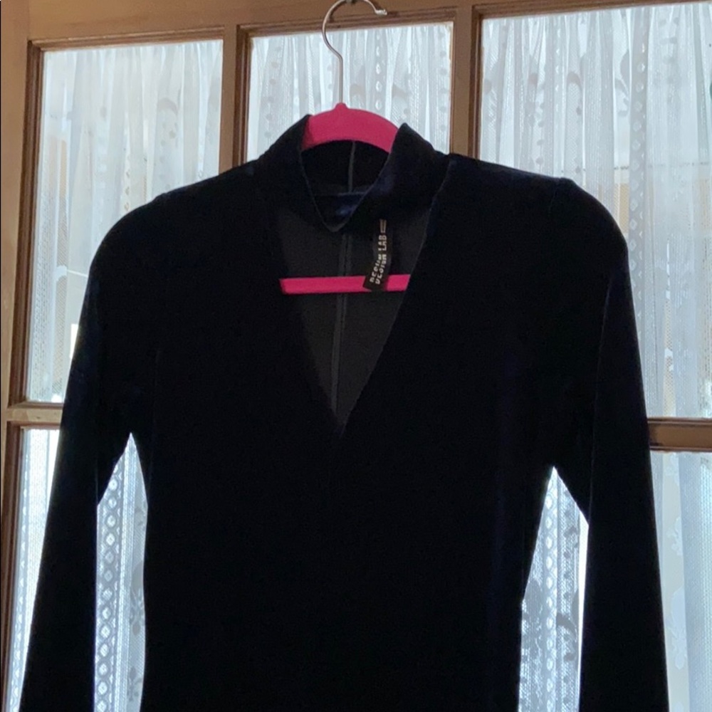 Navy Velvet Dress